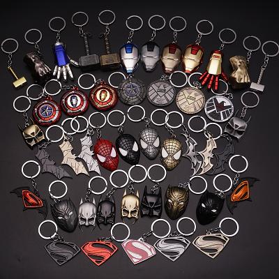 China Promotion Gift Marvel Captain America Iron Man Alloy Key Chain Alloy Character Avengers Pendant Christmas Birthday Gifts for sale