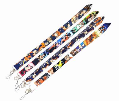 China Promotional Gift Cute Anime Cartoon Neck Strap Lanyard Haikyuu ID Badge Holder Key Chain Lanyards for sale