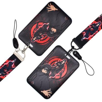 China Promotional Gift Anime Ninja Lanyard With ID Holder For String Wallet Anime Keychain Lanyard Keychains Accessories for sale