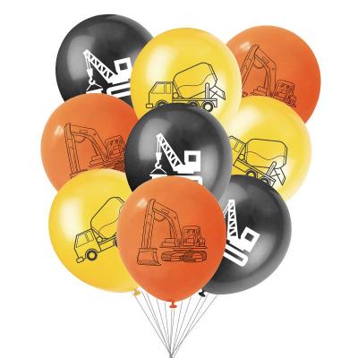 China Festival Decoration Construction Theme Balloons Tractor Truck Vehicle Party Decorations Banner Inflatable Kit Kids Boys Birthday Party Supplies for sale