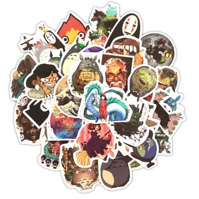 China Princess Mononoke KiKi Stationery Ghibli Sticker Hayao Miyazaki Totoro Spirited Away Anime Stickers 50pcs Cartoon Sticker for sale