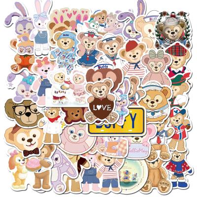 China 50PCS Korea Cartoon Central Statistical Sticker DK Travel Bear Graffiti Suitcase Mobile Phone Case Computer Waterproof Decorative Stickers for sale