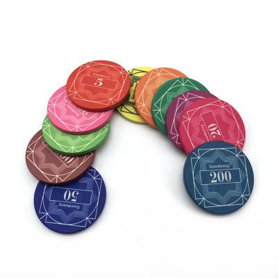 China Ceramic Chip Hot Selling 10g Mini Professional Entertainment Ceramic Poker Chips Ceramic Cheap Denomination Poker Chips Custom Made for sale