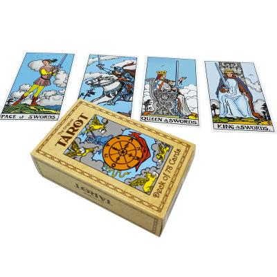 China Wit Knight Professional Deck Cheap High Quality Tarot Cards Wholesale Professional Plastic Factory Tarot Cards for sale