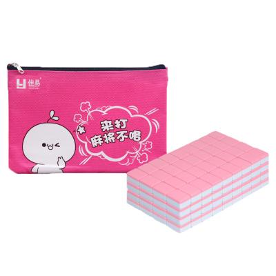 China Hot Sale 24mm Acrylic Portable Mahjong Bag With Row Ruler Home Match Family Chinese Outdoor Supplier Custom Travel Mini Mahjong Set for sale