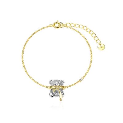 China FASHIONABLE Custom Cute Sweet Women's Bear Bow Bracelet for sale