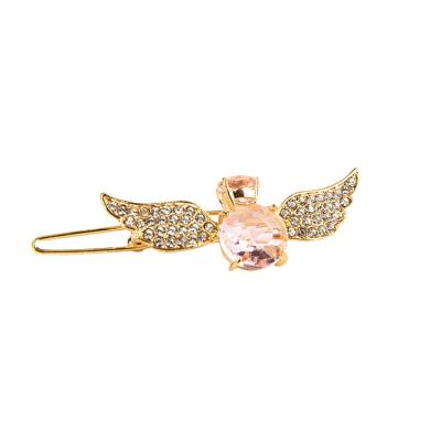 China Charare popular creative angel wings clip imitation crystal girl hair INS clip frog buckle hair side card for sale