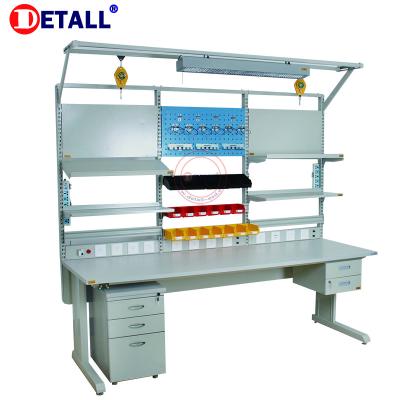 China Dental Antistatic Workshop Detall Workbench Furniture With Cabinet For Industry Workshop Lab Workbench for sale