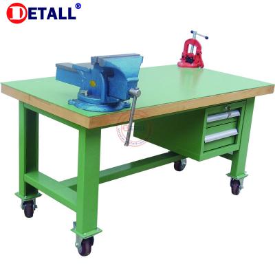 China Latest Industrial Producing Steel Designs Workshop Metal Workbench Electronics Lab Table for sale