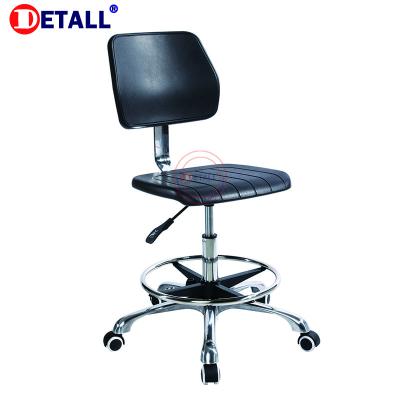 China Industrial Lab Furniture PU ESD Swivel Adjustable Lift Chair for sale