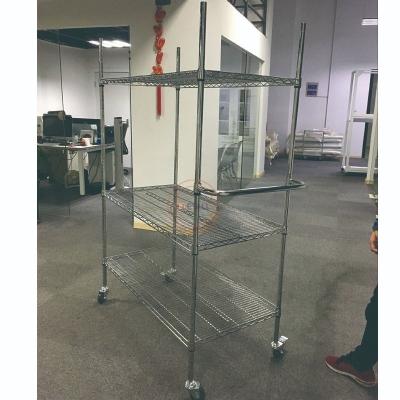 China Chrome Steel Industrial Starter Wire Free Mobile Shelving for sale