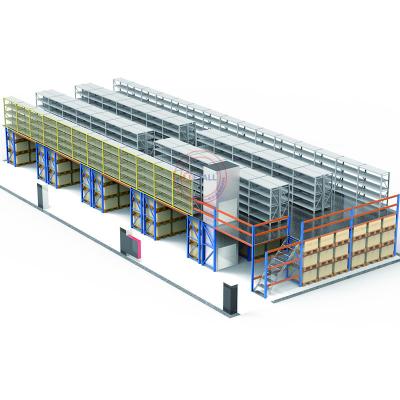 China Suitable for steel out storage systems warehouse shelving with steel deck for sale