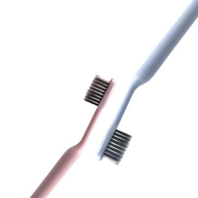 China Professional High Quality Double Bristled Wire Brush Raised Toothbrush To Remove Plaque For Support Adult Customization for sale