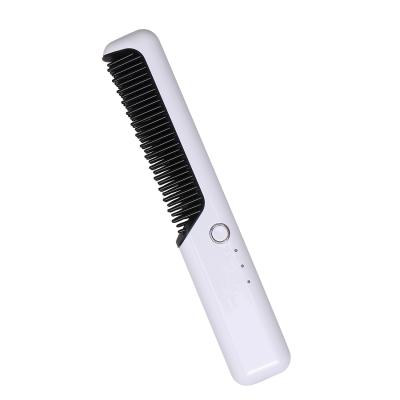 China Mini Hair Comb Cordless Portable Cordless Straightener Portable Three-speed Temperature Control Customizable for sale