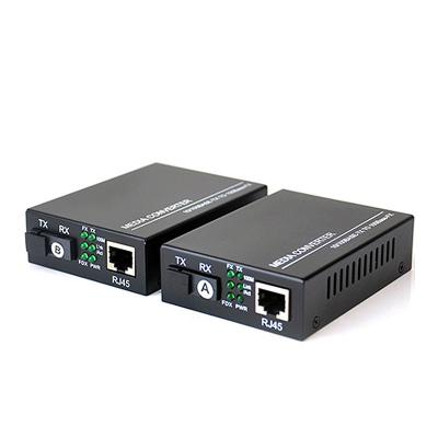 China SBS 10/100M Single Mode Single Fiber 20Km Fiber Optic To Rj45Media Converter for sale