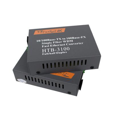 China SBS Factory Cheaper Price 10/100M 20km With Rj45 Netlink HTB-3100 A&B Fiber Media Converter for sale