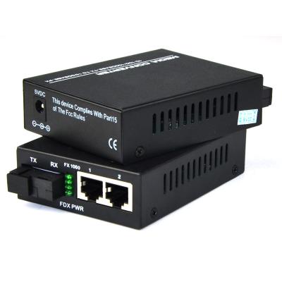 China SBS China Factory 2 Gigabit Internet Port Fiber Optic To Rj45 Media Converter Price for sale