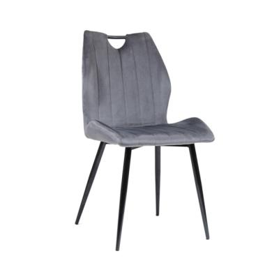 China Mordern Nordic Gray Fabric Velvet Dining Chair for sale