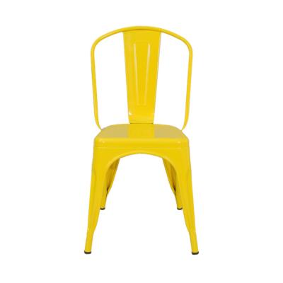 China Vintage industrial style fullmetal metal dining chair for sale