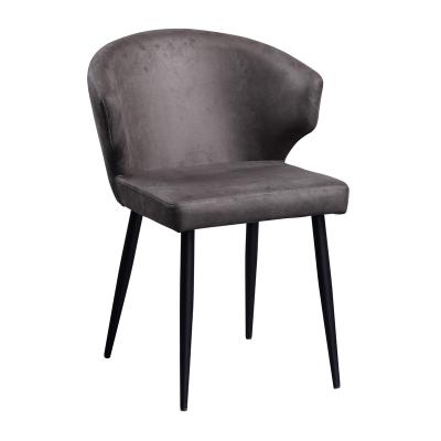 China Fabric Faux Leather Dining Chair With Arms for sale