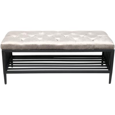 China Living Room Modern Tufted Velvet Stool Bench for sale