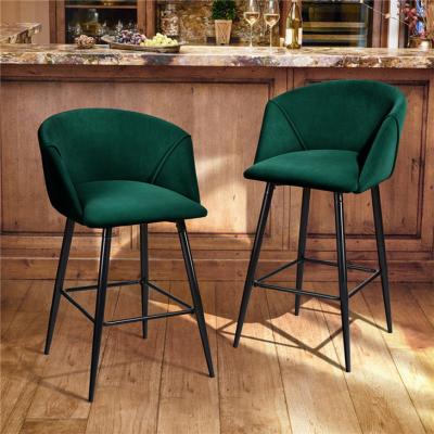 China Modern Bar Stools Velvet Counter With KD Legs for sale