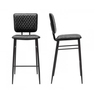 China PU Top Selling General High Bar Stool Chair With Black PU Leather for sale