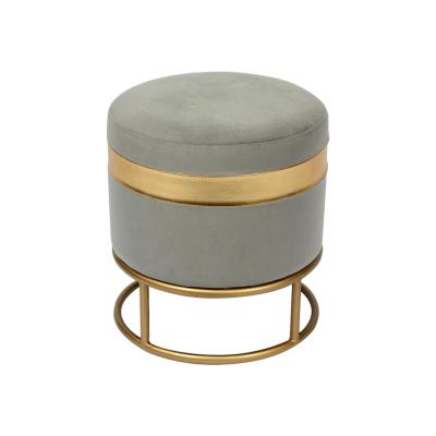 China 2021 Modern New Luxury Velvet Round Stool for sale