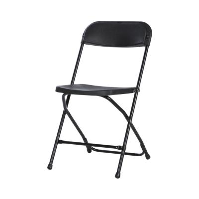 China Wholesale Portable Black Plastic Foldable Durable Folding Chairs for sale