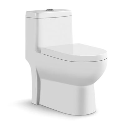 China Hot Selling European Standard Ceramic Bathroom Toilet Bowl Lavatory Double-Flow Bathroom Toilets One Piece Sanitary Ware for sale