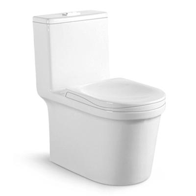 China Wholesale Modern Ceramic WC Bathroom Toilets Double-Flow Porcelain Commode Single Piece Toilet for Hotel for sale