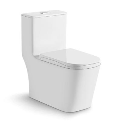 China European Ceramic Bathroom Toilet Double-Flow Toilet Bowl Good Quality Bathroom WC Ceramic One Piece Toilet for sale