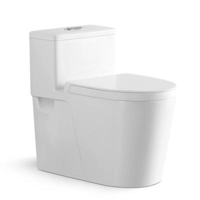 China WC High Quality Sanitary Ceramic Lavatory Toiletries Double-Flow Ceramic One-Piece Toilet Bowl for sale