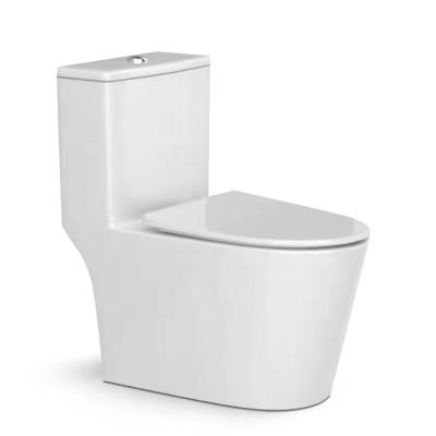 China Wholesale Modern Siphonic Sanitary Ware Bathroom Ware Double-Flow Porcelain Ceramic One-Piece Toilet Bowl Toilet Bowl for sale