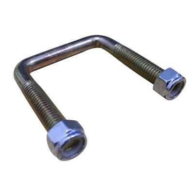 China Carbon steel U-shaped screw bolt clamping tube fixing circle clad with U-shaped thread fittings. for sale