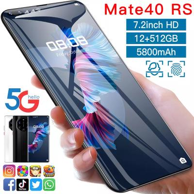 China Hot Selling Dual SIM Card 2023 Mate 40 Pro+ 12gb+512gb 7.3 Inch Full Display Android 10.0 Mobile Cells Smart Phone for sale