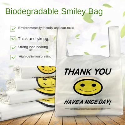 China Wholesale custom BIODEGRADABLE reuse packaging bags biodaegradable bags vest eco-friendly material shopping bag for food for sale