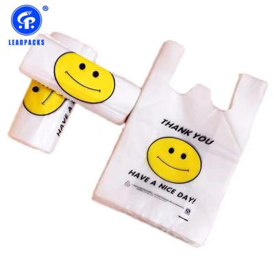 China biodegradable & 100% Compostable Biodegradable Thank You Shopping Plastic T Shirt Packaging Bag for sale