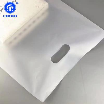 China Custom Retail Moisture Proof Pure Plastic Shopping Packaging Bag For Souvenir , Matte Die Cut Carry Gift Bag for sale