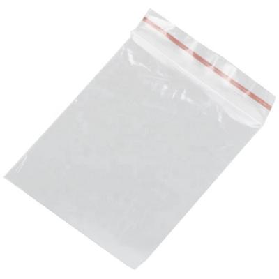 China Recyclable Customized Transparent Opp Top Plastic Bag Zip Lock Waist Film Zip PE Zipper Bag for sale