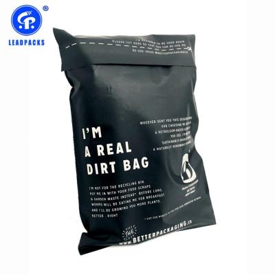 China Black Biodegradable Plastic Mailer Eco Express Logo Mail Bag for sale