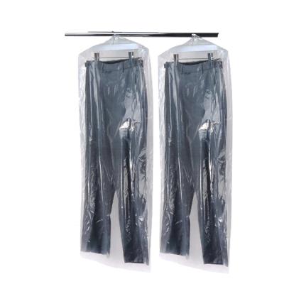 China Disposable Transparent Clear PVC Plastic Garment Clothes Suit Dust Cover For Men's Pants Travel Bag for sale