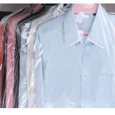 China Disposable Custom Clothes Hanging Dress Suit Cover Plastic PVC Garment Plastic Bag for sale