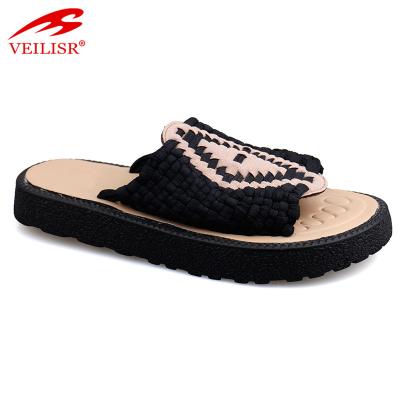 China Fashion Soft Slide Sandals Women\New Design Comfortable\Durable Knit Pattern Slippers for sale