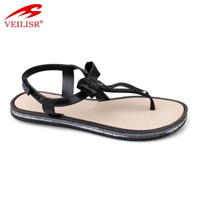 China PVC Sandalias Women Summer Beach Flat Outdoor Ladies Flat Sandals for sale