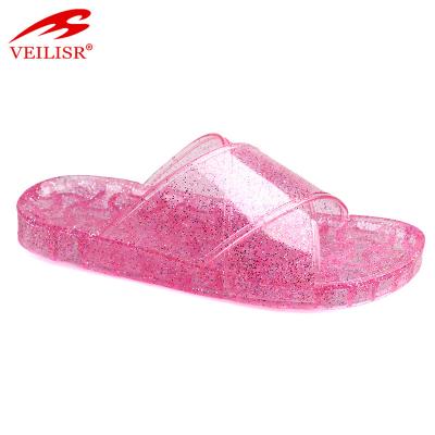 China Chancletas Summer Ladies PVC Jelly Slide Sandals Breathable Women Slippers for sale