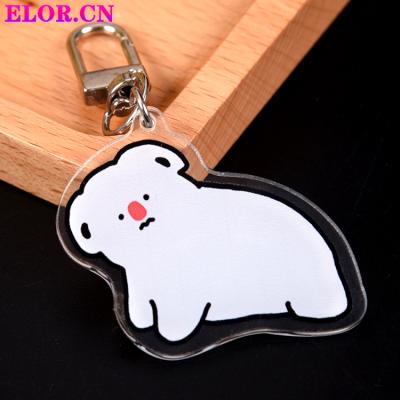 China Suvenir Gift Customized Cartoon Anime Star Character Personal Cheap Double Sided Key Chain Acrylic Hot Sales Colors for sale