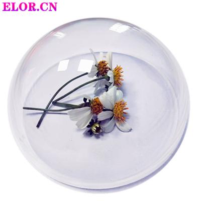 China Transparent Acrylic Wedding Decoration Morden Hemisphere Ball Plexiglass Cover Wedding Flower Hanging Cover for sale