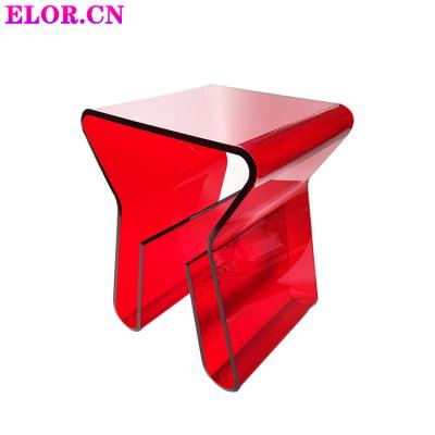 China Home Furniture Red Butterfly Design Smooth Customized Acrylic Seat Game Room Chair For Living Room And Hotel for sale