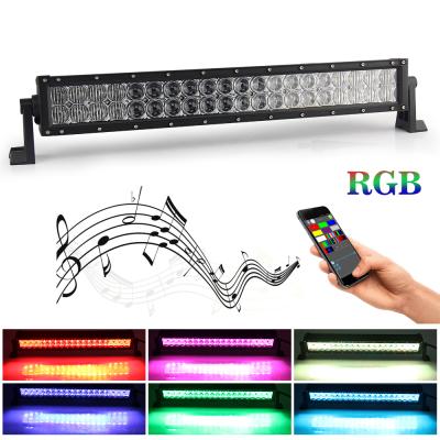 China Die Cast Aluminum Housing 2 Years Warranty 52inch 7 Color RGB Led Offroad Led Light , Multi Color Led Light Bar For Truck for sale